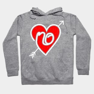 Hard No Anti Valentine's Day Funny Hoodie